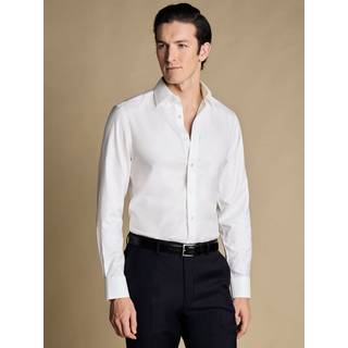 Charles Tyrwhitt Charles Tyrwhitt White Non-iron Twill Slim Fit 100% Cotton Shirt - 15/33