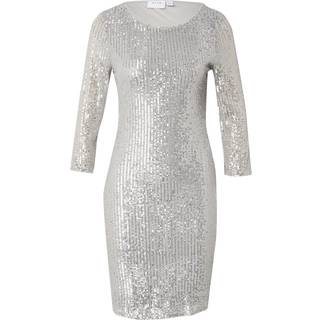 VILA Sparkling 3/4 O-Neck Dress silver XS