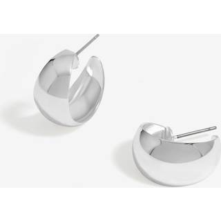 Jon Richard Jon Richard Silver Tone Polished Hoop Earrings