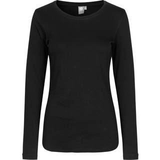 ID Interlock Dame Langærmet t-shirt - Sort - 2XL
