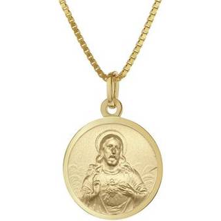 trendor 41482 Herz Jesu Anhänger Ø 16 mm Gold 333 mit goldplattierter Kette