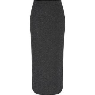 Pieces - Sort - Pclina Hw Ankle Skirt Mm - Medium