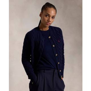 Polo Ralph Lauren Cable-knit wool and cashmere cardigan - blue - M