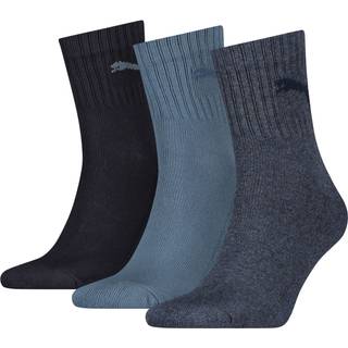 Puma 3-pak Short Crew Unisex Socks - Black/Blue - Str 39/42 * Kampagne *