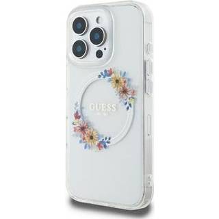 iPhone 16 Pro Max Guess IML Flowers Wreath Cover - MagSafe-kompatibel - gennemsigtig