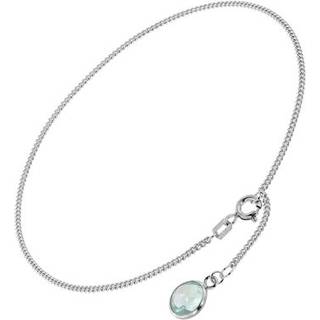 trendor 51334 Fußkette 925 Sterlingsilber Mit Hellblauem Quarz