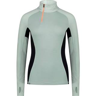 Mons Royale Women's Olympus Half Zip Glacier/dew/black, L