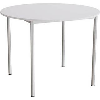 Bord Combi 206, Ø1200 mm, højde 900 mm, grå laminat på alugråt stel