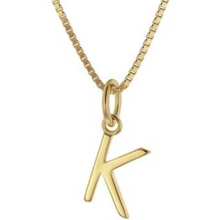 trendor 15255-K Damen-Kette mit Buchstabe K Anhänger Gold auf Silber 925