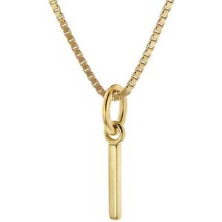 trendor 15255-I Damen-Kette mit Buchstabe I Anhänger Gold auf Silber 925
