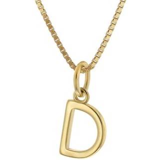 trendor 15255-D Damen-Kette mit Buchstabe D Anhänger Gold auf Silber 925