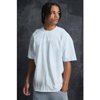 Mens Ecru Trippie Redd Oversized Heavy Washed Lips Print T-shirt
