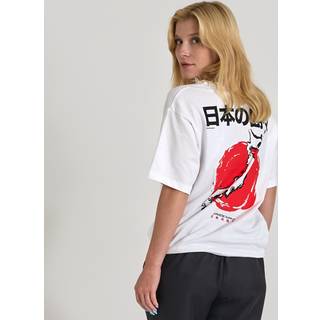 Millow Loose T-shirt, Bright White Japanese Supply, XL