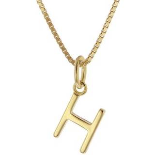 trendor 15255-H Damen-Kette mit Buchstabe H Anhänger Gold auf Silber 925