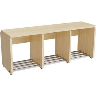 Garderobeindretning Eira Light, skohylde, 3 pladser, rumbredde 220 mm, naturfarvet krydsfinér