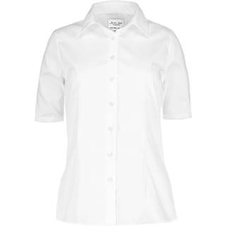 ID S721 SEVEN SEAS Fine Twill modern s/s dame Hvid 2XL