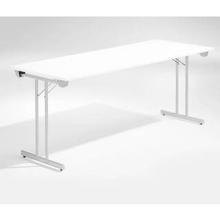 Dinner Style klapbord 180x80cm hvid med alugrå stel