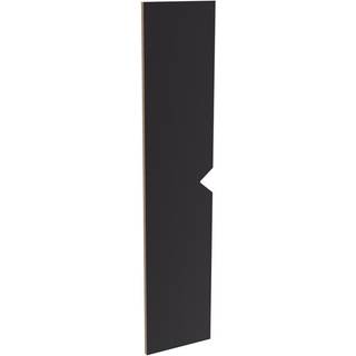 Garderobeindretning Eira Light, stor låge, hvidpigmenteret krydsfinér, sort laminat, rumbredde 280 mm