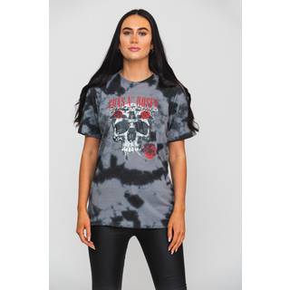 Guns N' Roses Skjorte Flower Skull Unisex Dip-Dye on Grey M