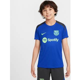 Maskinstrikket FC Barcelona Strike Third Nike Dri-FIT-fodboldtrøje med korte ærmer til større børn - blå