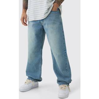 Mens Antique Blue Baggy Rigid Jeans