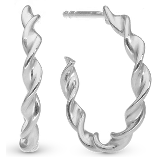 Christina Jewelry Large Twisted creole øreringe i sølv