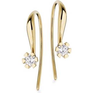 Vida diamant ørebøjler i 8 kt. guld med i alt 0,20ct.