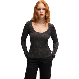 Sweater med slim fit i blødt materiale med glittereffekt