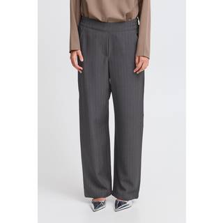 B.YOUNG dame bukser BYMMIDDE - Dark Grey Mel. Pinstripe Mix - 38