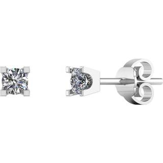 Henrik Ørsnes Design 14 Karat Hvidguld Øreringe med Diamanter 0,10 Carat W/SI