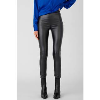 Object - Objbelle Coated Glitter Leggings - Damebukser - Black/glitter - 36