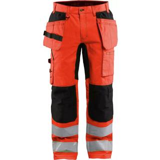Blåkläder 1552 High Vis Buks med stretch / High Vis Arbejdsbuks med stretch - D88 - High Vis Rød/Sort