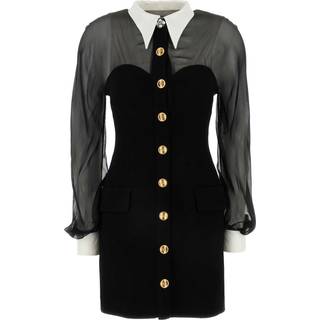 Mini strapless black dress - 40