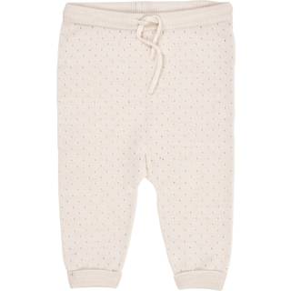 Copenhagen Colors Merino uld hulmønster joggingbukser Cream 50 cm Wool Creme  50 cm  unisex