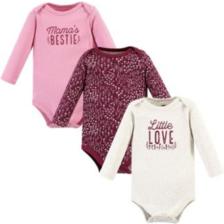 Hudson baby unisex baby bomuld langærmet bodysuits Little Love Flowers 3-Pack 6-9 måneder