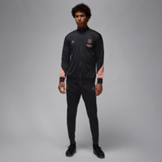 Maskinstrikket Paris Saint-Germain Strike Third Jordan Dri-FIT-fodboldtracksuit til mænd - sort