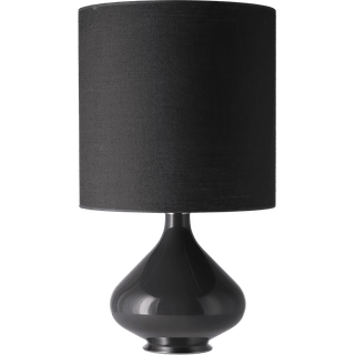 Flavia Lamps Flavia bordlampe grå lampefod Lino Negro M
