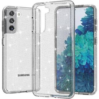 Samsung Galaxy S21 Glimmer Plastik Cover - Gennemsigtig / Grå
