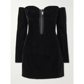 Nina Ricci Off-shoulder corset dress - black - XXS