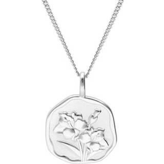 trendor 68000-08 Halskette mit Monatsblume August 925 Silber Rhodiniert