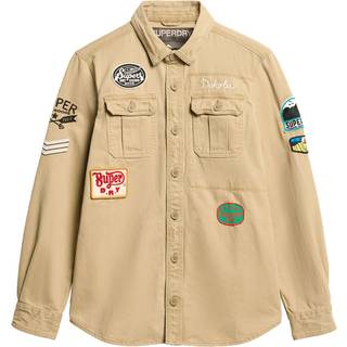 Superdry Superdry Classic Tan Brown 100% Cotton Long Sleeve Scout Shirt