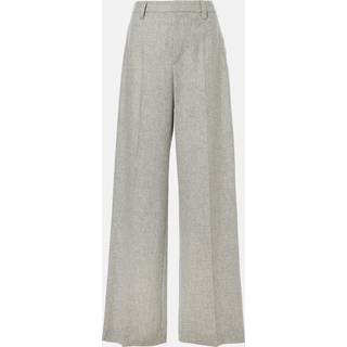 Brunello Cucinelli Wool and cashmere flannel wide-leg pants - grey - XL