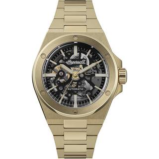 Ingersoll 1892 The Baller Automatic Men's Watch with Black Skeleton Dial and Gold Bracelet - I15001