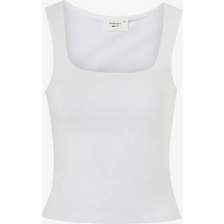 Gina Tricot-Basic square tanktop-Toppe uden ærmer-Hvid-L-Dame