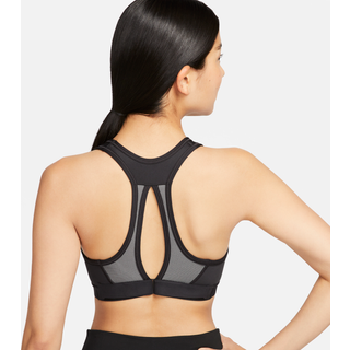 Justerbar Nike Swoosh-sports-bh uden indlæg og med kraftig støtte til kvinder - sort - M (F-G)