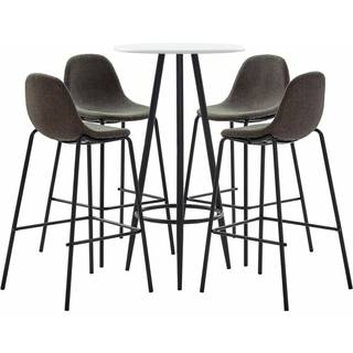 Barsæt 5 Dele Stof Mørkegrå