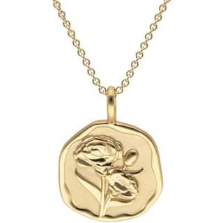 trendor 68002-01 Halskette mit Monatsblume Januar 925 Silber Vergoldet
