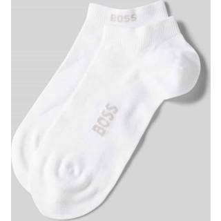 BOSS 2pak bambus ankelstrømper i hvid til herre
