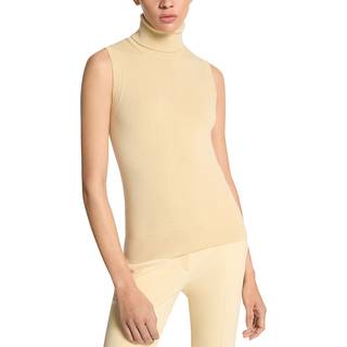 MK Cashmere Sleeveless Polo neck - Natural - Michael Kors