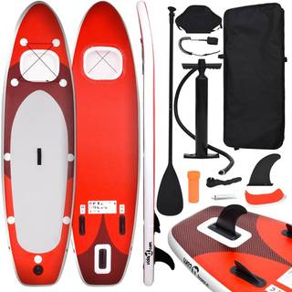 oppusteligt paddleboardsæt 330x76x10 cm rød